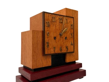 Art Deco Modernist Mantel Clock In the style of Hendrik Wouda, 1920s